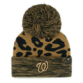 Washington Nationals '47 Women's Leopard Rosette Cuffed Knit Hat with Pom Hats