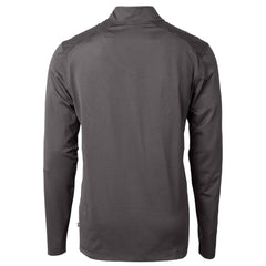 Philadelphia Eagles Cutter & Buck Gridiron Classics Big & Tall Virtue Eco Pique Micro Stripe Recycled Quarter-Zip Pullover Top - Charcoal Pullover
