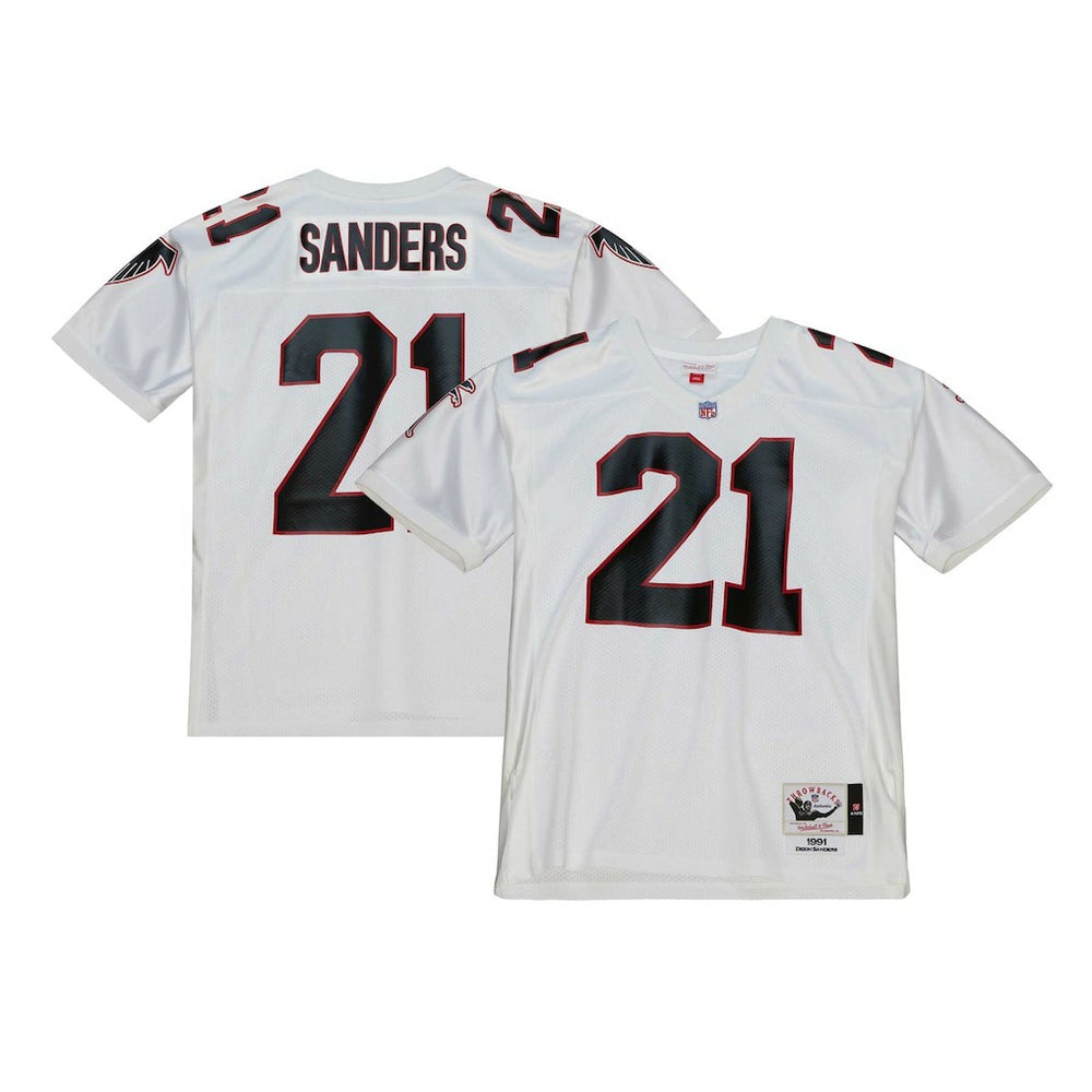 Deion Sanders Atlanta Falcons 1991 Authentic Throwback Retired Player Jersey - White Jerseys