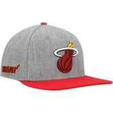 Miami Heat Pro Standard Classic Logo Two-Tone Snapback Hat Gray/Red