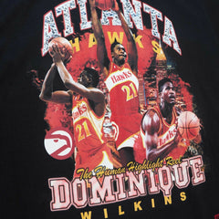 Dominique Wilkins Atlanta Hawks Hardwood Classics Bling Concert Player T-Shirt Black - Mitchell & Ness