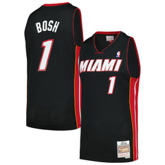 Chris Bosh Miami Heat 2012/13 Hardwood Classics Swingman Jersey Black - Mitchell & Ness