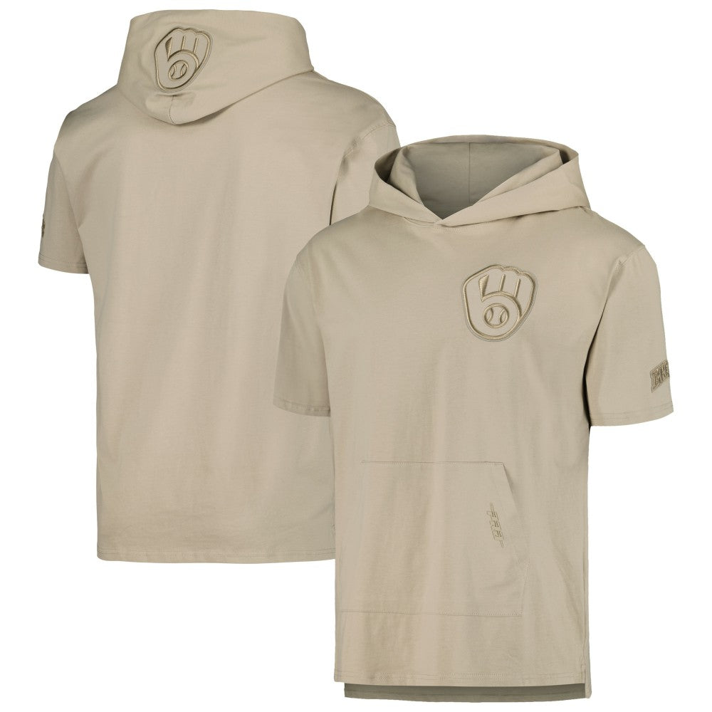 Milwaukee Brewers Pro Standard Neutral Hoodie T-Shirt - Tan Hoodies