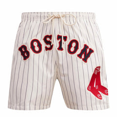 Boston Red Sox Pro Standard Pinstripe Retro Classic Woven Shorts - Cream Shorts