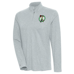 Boston Celtics Antigua Women's Confront Quarter-Zip Pullover Top Heather Gray outlet