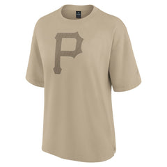 Pittsburgh Pirates Fanatics Women's Oversized Elements T-Shirt - Khaki T-shirts