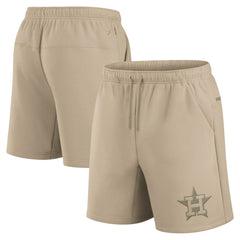 Houston Astros Fanatics Unisex Elements Super Soft Fleece Shorts - Khaki Shorts