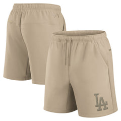 Los Angeles Dodgers Fanatics Unisex Elements Super Soft Fleece Shorts - Khaki Shorts