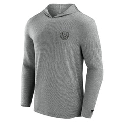 Milwaukee Brewers Fanatics Front Office Tech Lightweight Hoodie T-Shirt - Black Hoodies