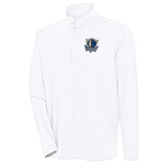 Dallas Mavericks Antigua Hunk Quarter-Zip Pullover Top White outlet