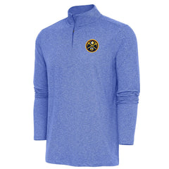 Denver Nuggets Antigua Hunk Quarter-Zip Pullover Top Heather Royal outlet