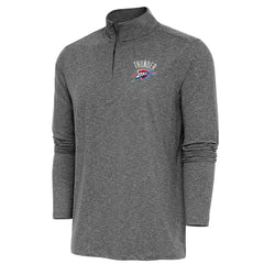 Oklahoma City Thunder Antigua Hunk Quarter-Zip Pullover Top Heather Black
