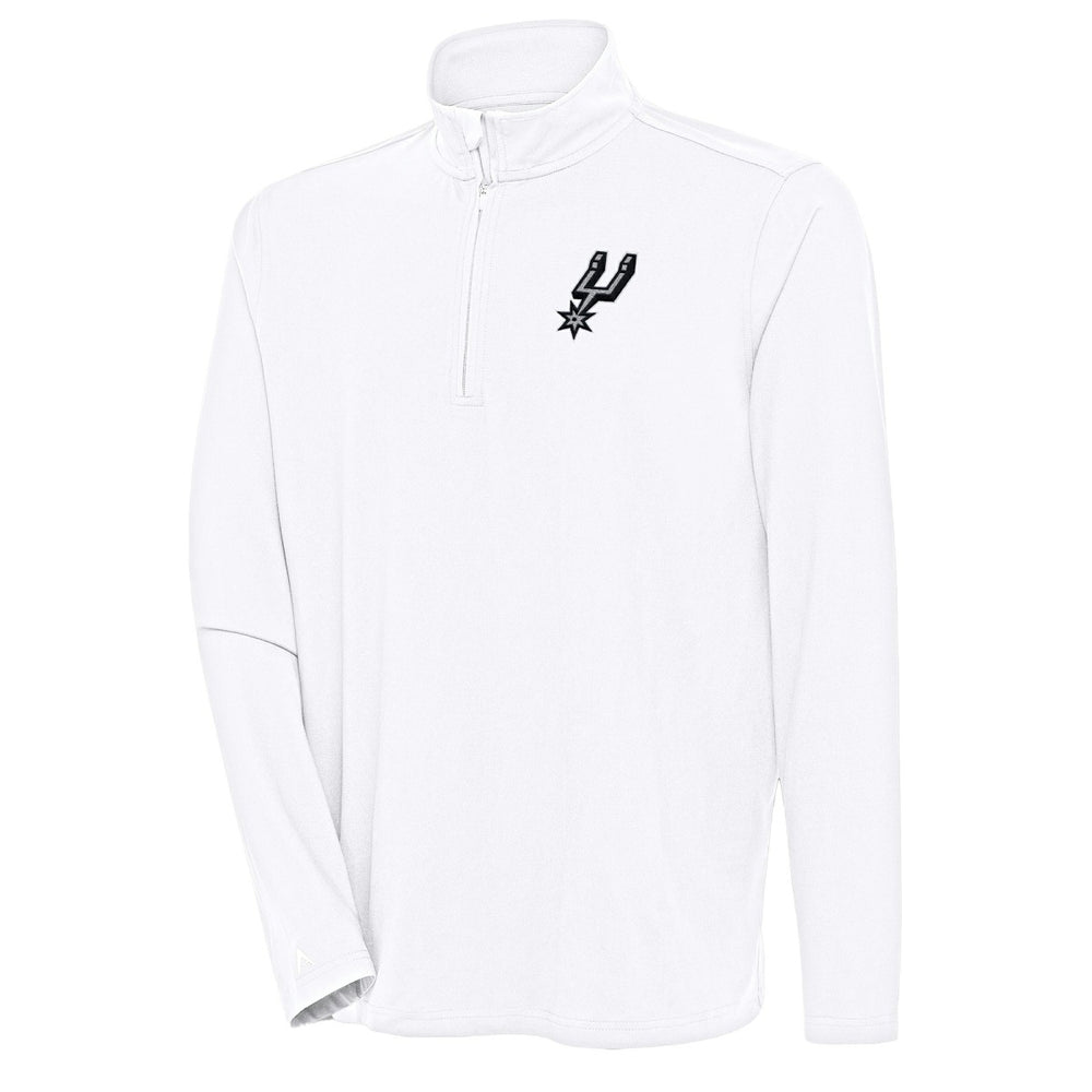 San Antonio Spurs Antigua Hunk Quarter-Zip Pullover Top White