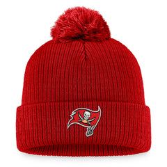 Tampa Bay Buccaneers Women's Cuffed Knit Hat with Pom - Red Hats