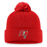 Tampa Bay Buccaneers Women's Logo Cuffed Knit Hat with Pom - Cardinal Hats