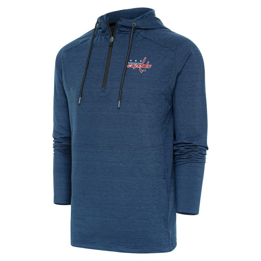 Washington Capitals Antigua Spikes Raglan Quarter-Zip Hoodie - Heather Navy | US 200360270