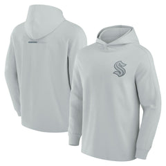 Seattle Kraken Fanatics Elements Lightweight Tri-Blend Fleece Hoodie - Gray | US 200363656