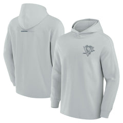 Pittsburgh Penguins Fanatics Elements Lightweight Tri-Blend Fleece Hoodie - Gray | US 200363658