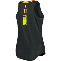 Trae Young Atlanta Hawks Women's Fast Break Tank Jersey Icon Edition Black - Fanatics