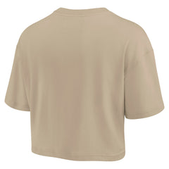 Phoenix Suns Women's Elements Super Soft Boxy Cropped T-Shirt Khaki - Fanatics