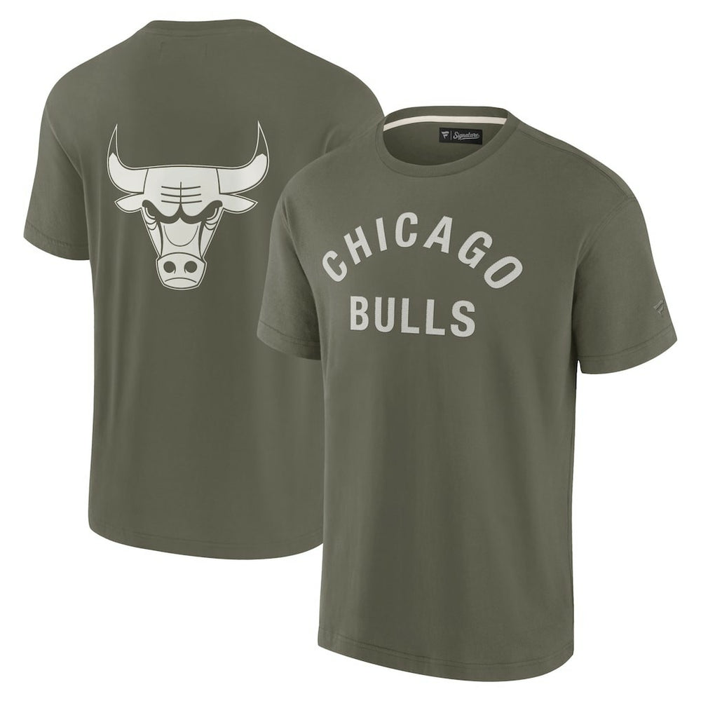 Chicago Bulls Unisex Elements Super Soft Short Sleeve T-Shirt Olive - Fanatics