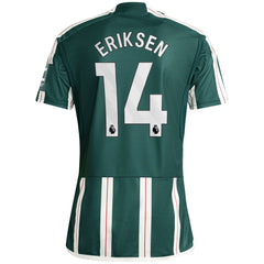 Christian Eriksen Manchester United 2023/24 Away Replica Player Jersey Green - Adidas