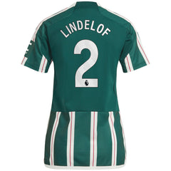 Victor Lindelof Manchester United Women's 2023/24 Away Replica Player Jersey Green - Adidas on sale