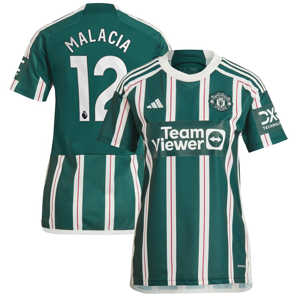 Tyrell Malacia Manchester United Women's 2023/24 Away Replica Player Jersey Green - Adidas discount