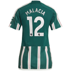 Tyrell Malacia Manchester United Women's 2023/24 Away Replica Player Jersey Green - Adidas discount