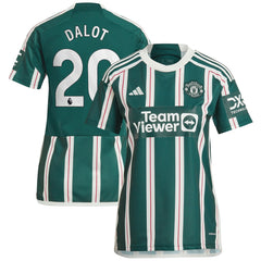 Diogo Dalot Manchester United Women's 2023/24 Away Replica Player Jersey Green - Adidas online
