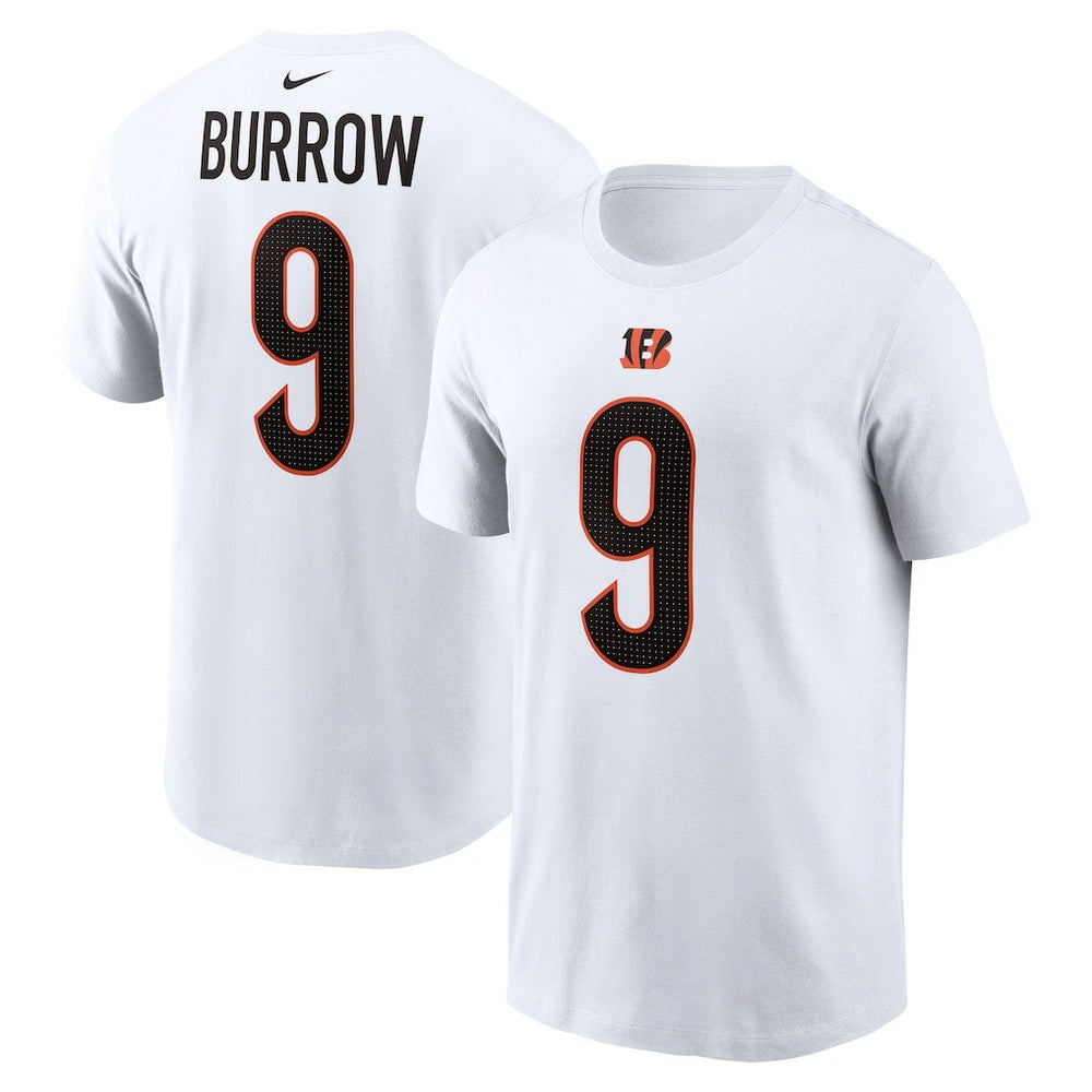 Joe Burrow Cincinnati Bengals Player Name & Number T-Shirt - White T-shirts