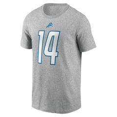 Amon-Ra St. Brown Detroit Lions Player Name & Number T-Shirt - Gray T-shirts