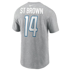 Amon-Ra St. Brown Detroit Lions Player Name & Number T-Shirt - Gray T-shirts