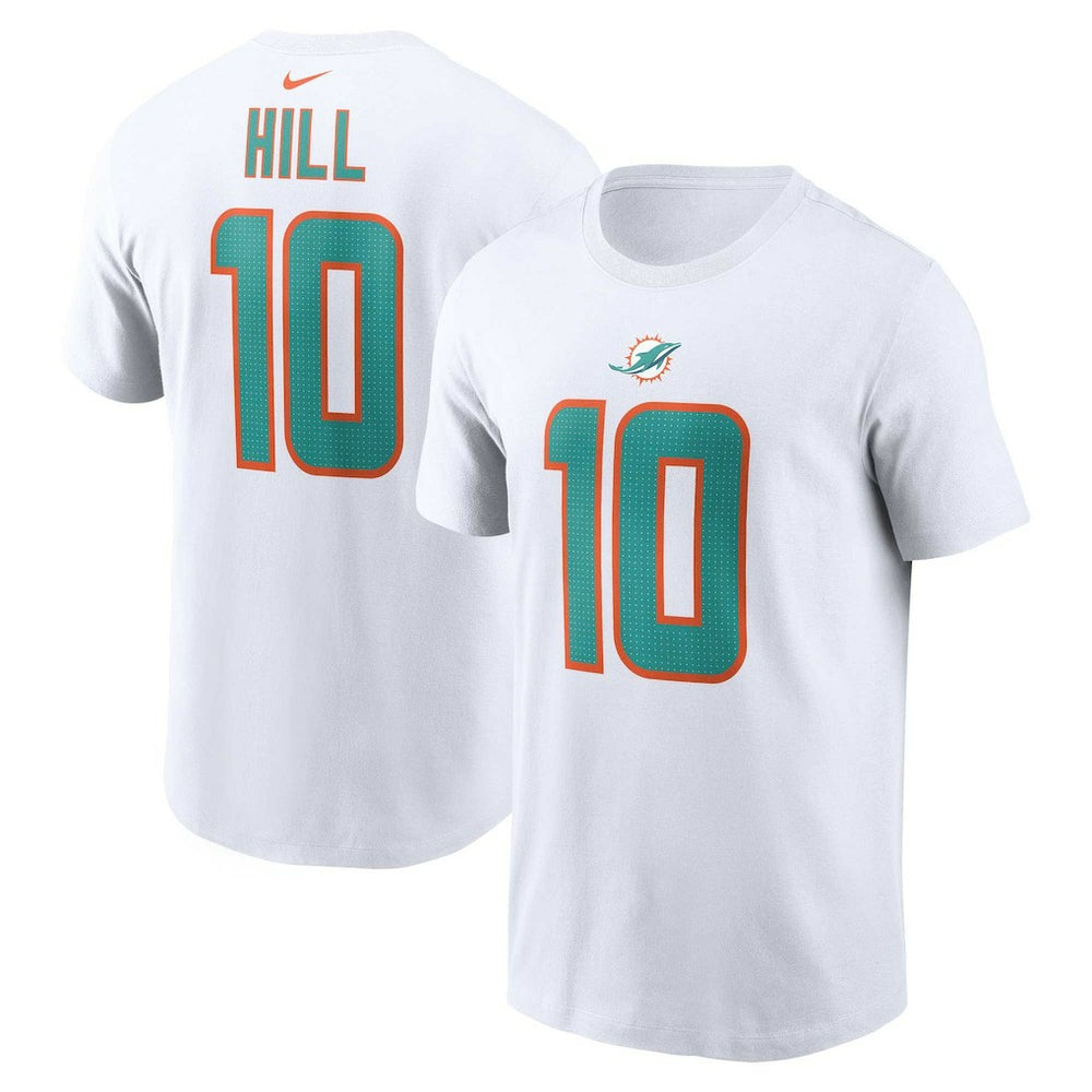 Tyreek Hill Miami Dolphins Player Name & Number T-Shirt - White T-shirts