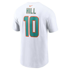 Tyreek Hill Miami Dolphins Player Name & Number T-Shirt - White T-shirts