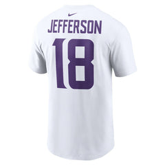 Justin Jefferson Minnesota Vikings Player Name & Number T-Shirt - White T-shirts
