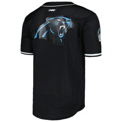 Bryce Young Carolina Panthers Pro Standard Mesh Baseball Button-Up T-Shirt - Black T-shirts
