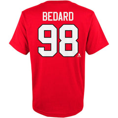 Connor Bedard Chicago Blackhawks Youth Player Name & Number T-Shirt - Red | US 200374185