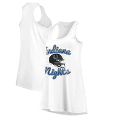 Indianapolis Colts Majestic Threads Women's Indiana Nights Alternate Racerback Tank Top - White Tops