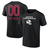 Arizona Cardinals Personalized Name & Number Team Wordmark T-Shirt - Black T-shirts