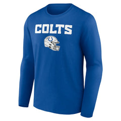 Indianapolis Colts Personalized Name & Number Team Wordmark Long Sleeve T-Shirt - Royal T-shirts