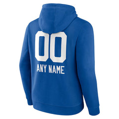 Indianapolis Colts Personalized Name & Number Team Wordmark Pullover Hoodie - Royal Hoodies