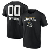 Jacksonville Jaguars Personalized Name & Number Team Wordmark T-Shirt - Black T-shirts