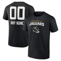Jacksonville Jaguars Personalized Name & Number Team Wordmark T-Shirt - Black T-shirts