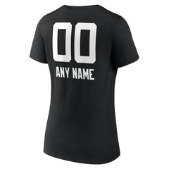 Jacksonville Jaguars Women's Personalized Name & Number Team Wordmark V-Neck T-Shirt - Black T-shirts