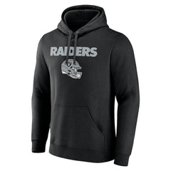 Las Vegas Raiders Personalized Name & Number Team Wordmark Pullover Hoodie - Black Hoodies