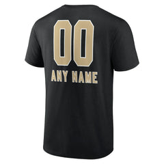 New Orleans Saints Personalized Name & Number Team Wordmark T-Shirt - Black T-shirts