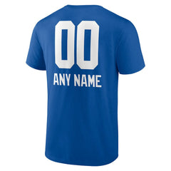 New York Giants Personalized Name & Number Team Wordmark T-Shirt - Royal T-shirts