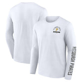 Pittsburgh Pirates Fanatics Press Box Long Sleeve T-Shirt - White T-shirts