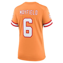 Baker Mayfield Tampa Bay Buccaneers Women's Throwback Game Jersey - Orange Jerseys